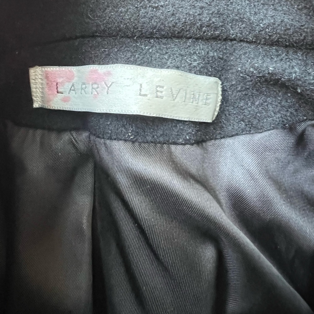 Larry Levine Vintage full-length black wool 100% Pure Wool. - Picture 5 of 8